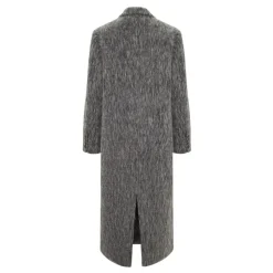 Abrigo de Lana Gris Oversized de Moda