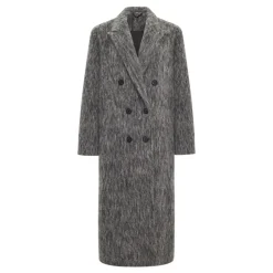Abrigo de Lana Gris Oversized de Moda