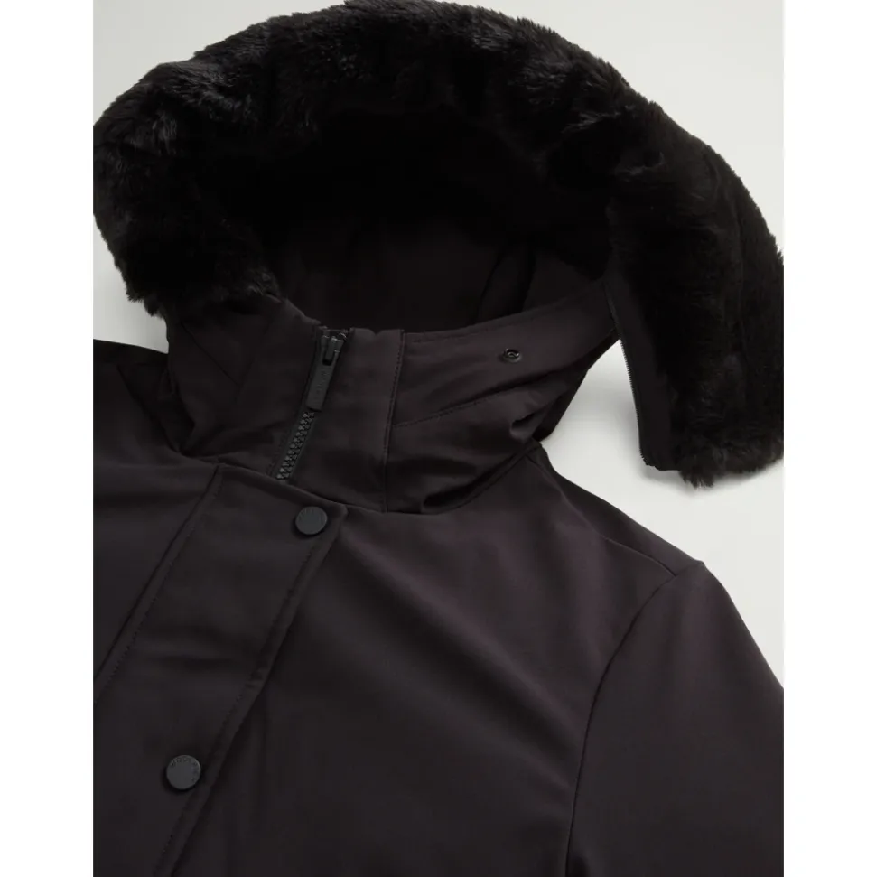 Abrigo Parka de Plumas Negro