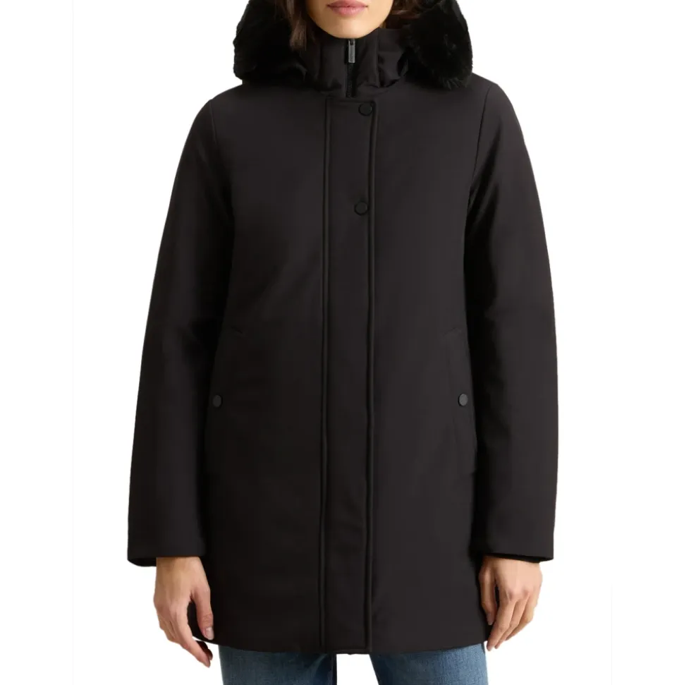 Abrigo Parka de Plumas Negro