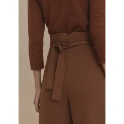 After, pantalon envolvente de lino henna-
