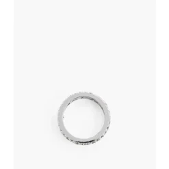 Anillo de Plata con Monograma y Cristales