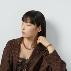 Anillo Interlocking G Gourmette Chain