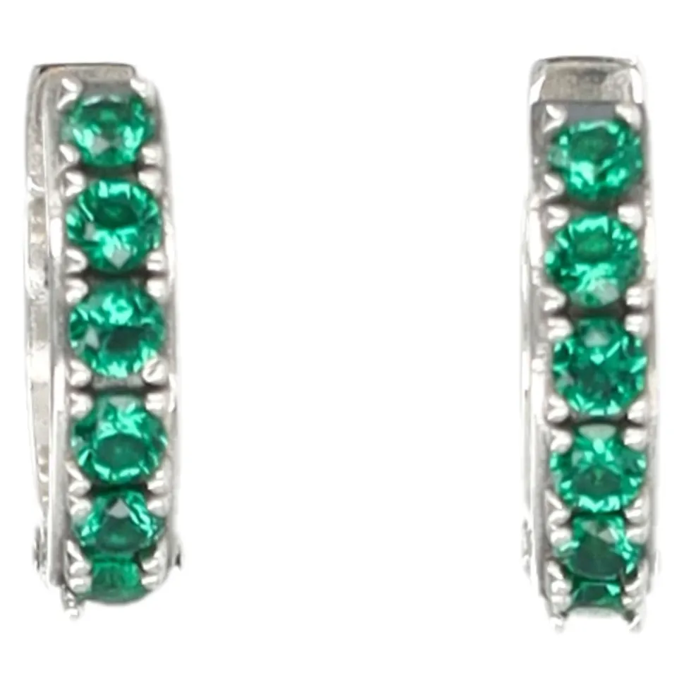 Aros de Cristal Verde Joyería