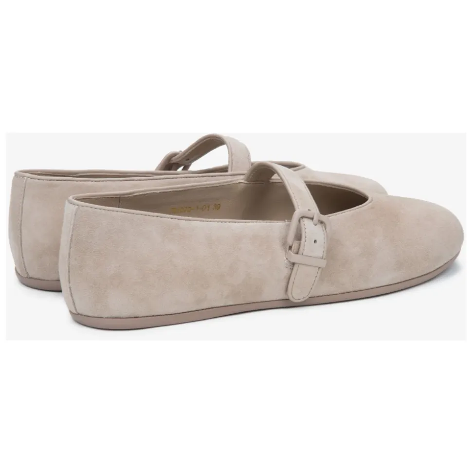 Bailarinas Beige Claro con Hebilla