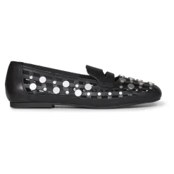 Bali Square Toe Open Weave Studded Loafer