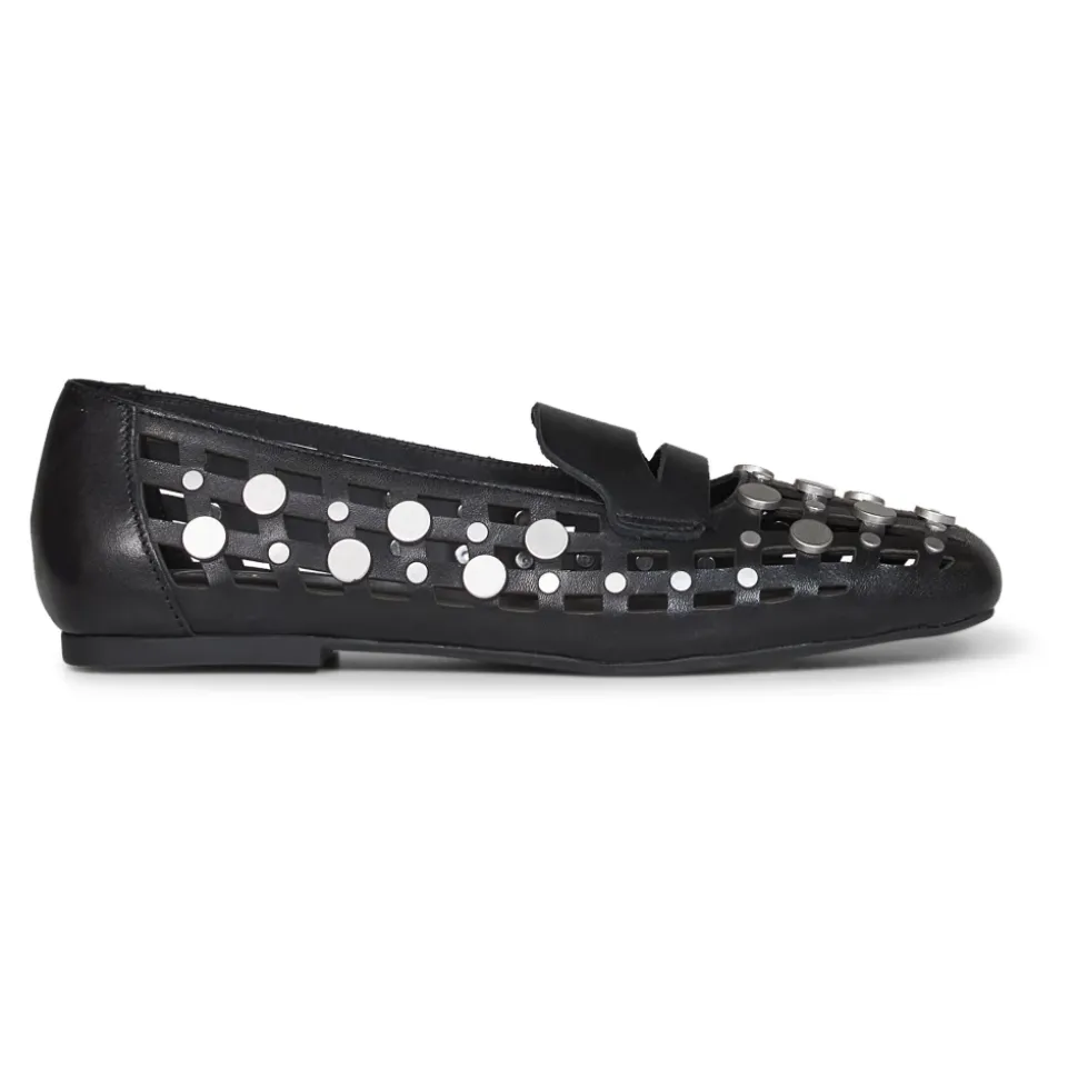 Bali Square Toe Open Weave Studded Loafer