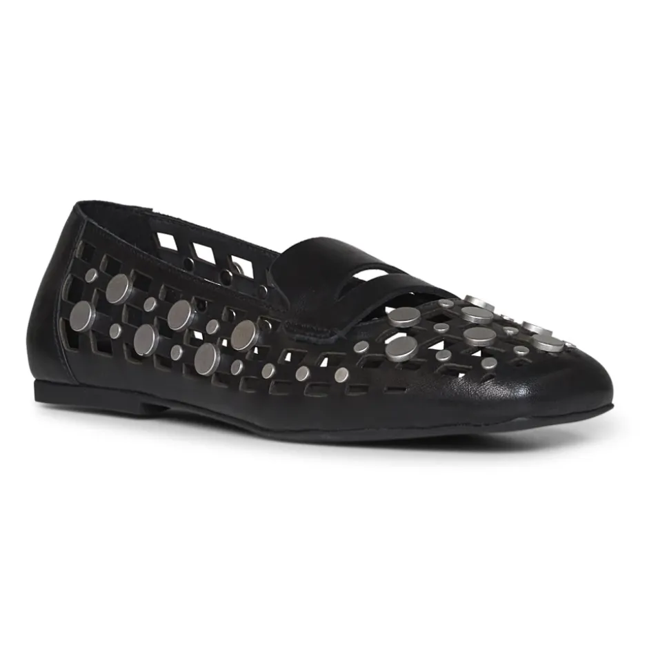 Bali Square Toe Open Weave Studded Loafer