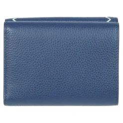 Billetera Trifold de Cuero con Bordado Hecho a Mano