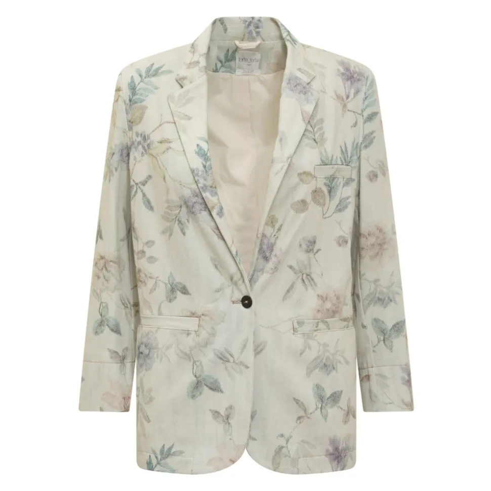 Blazer de Denim Floral