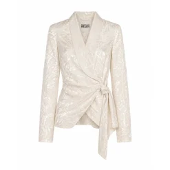 Blazer Jacquard con Cinturón
