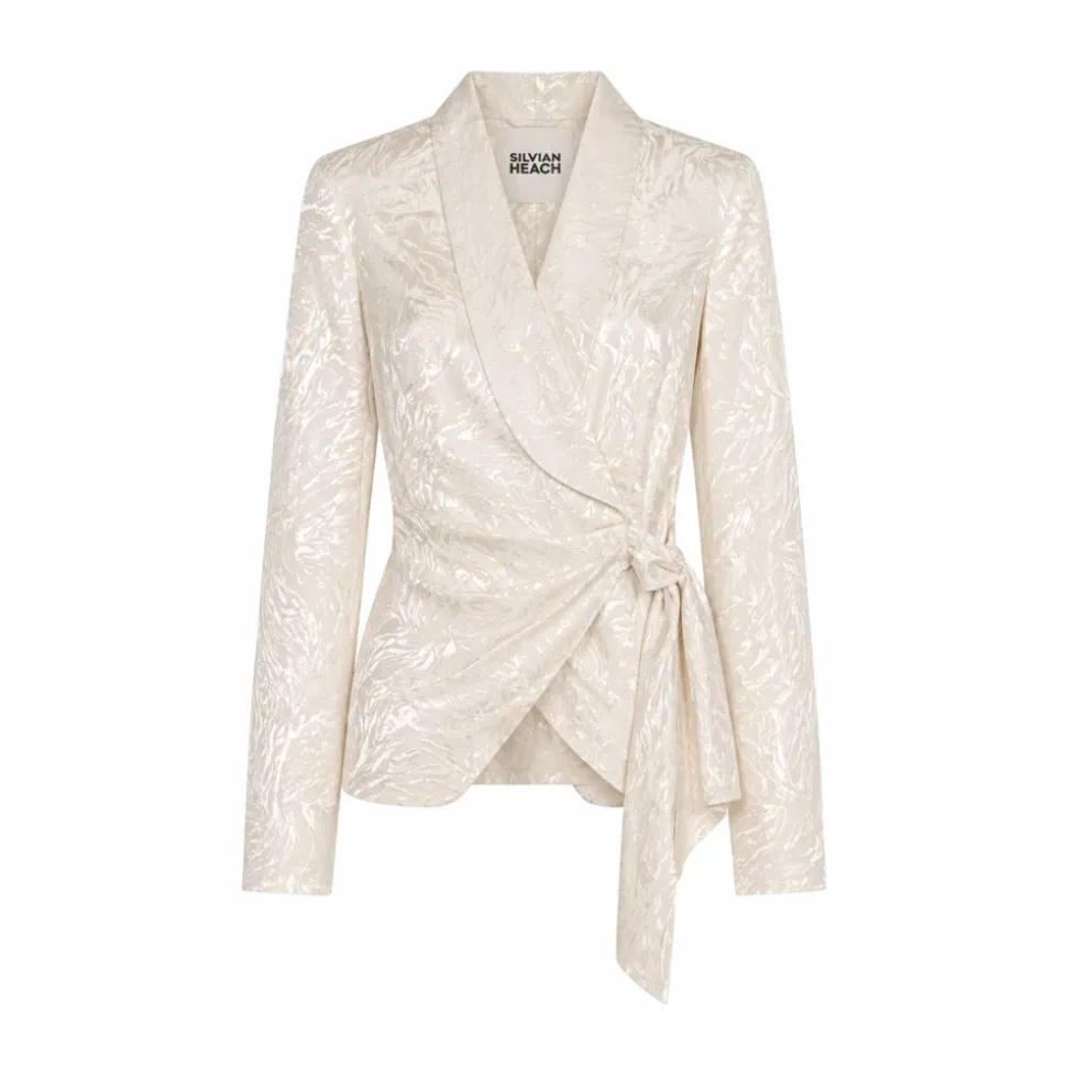 Blazer Jacquard con Cinturón
