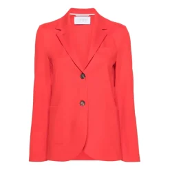 Blazer Rojo Intenso de Punto Elástico