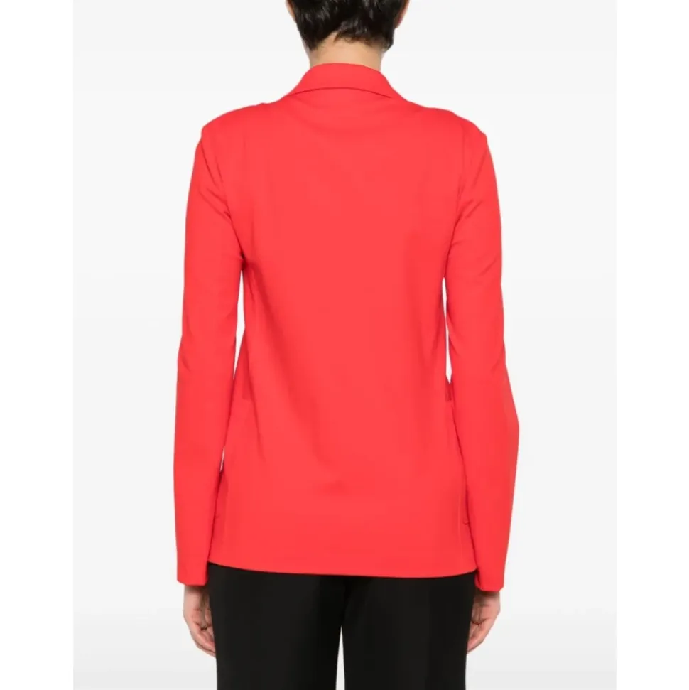 Blazer Rojo Intenso de Punto Elástico
