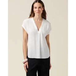 Blusa Bimateria con Mangas Kimono
