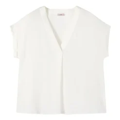 Blusa Bimateria con Mangas Kimono