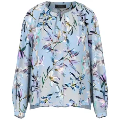 Blusa con estampado de lirios