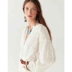 Blusa de Algodón Bordada