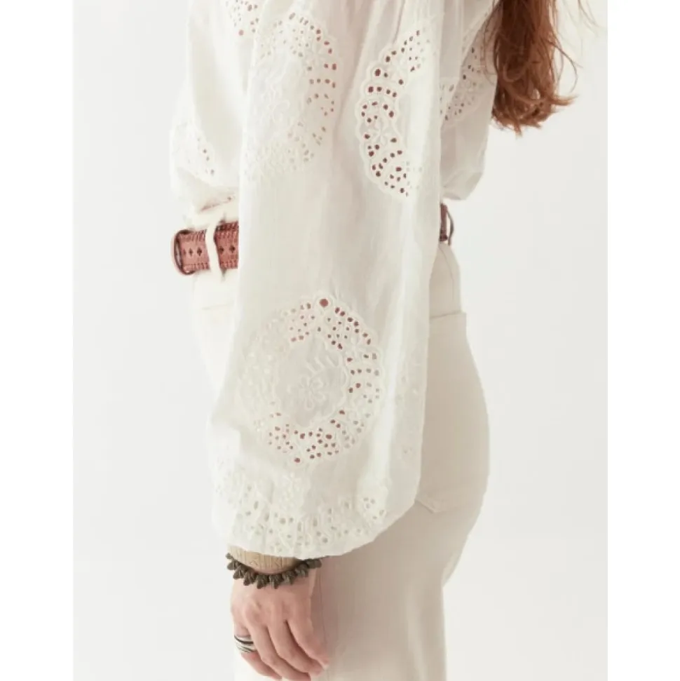 Blusa de Algodón Bordada