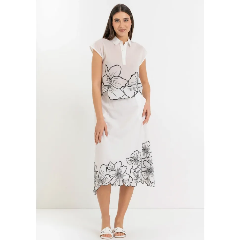 Blusa de Algodón con Estampado Floral