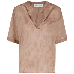 Blusa de rayas con cuello en V