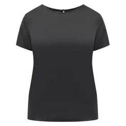 Blusa de satén de seda de manga corta