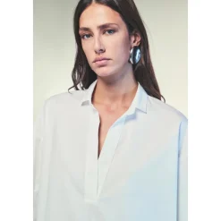 Blusa Oversize de Algodón con Cuello en V