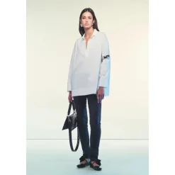 Blusa Oversize de Algodón con Cuello en V