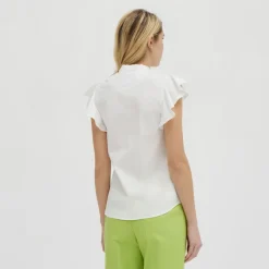 Blusa Romántica de Algodón sin Mangas