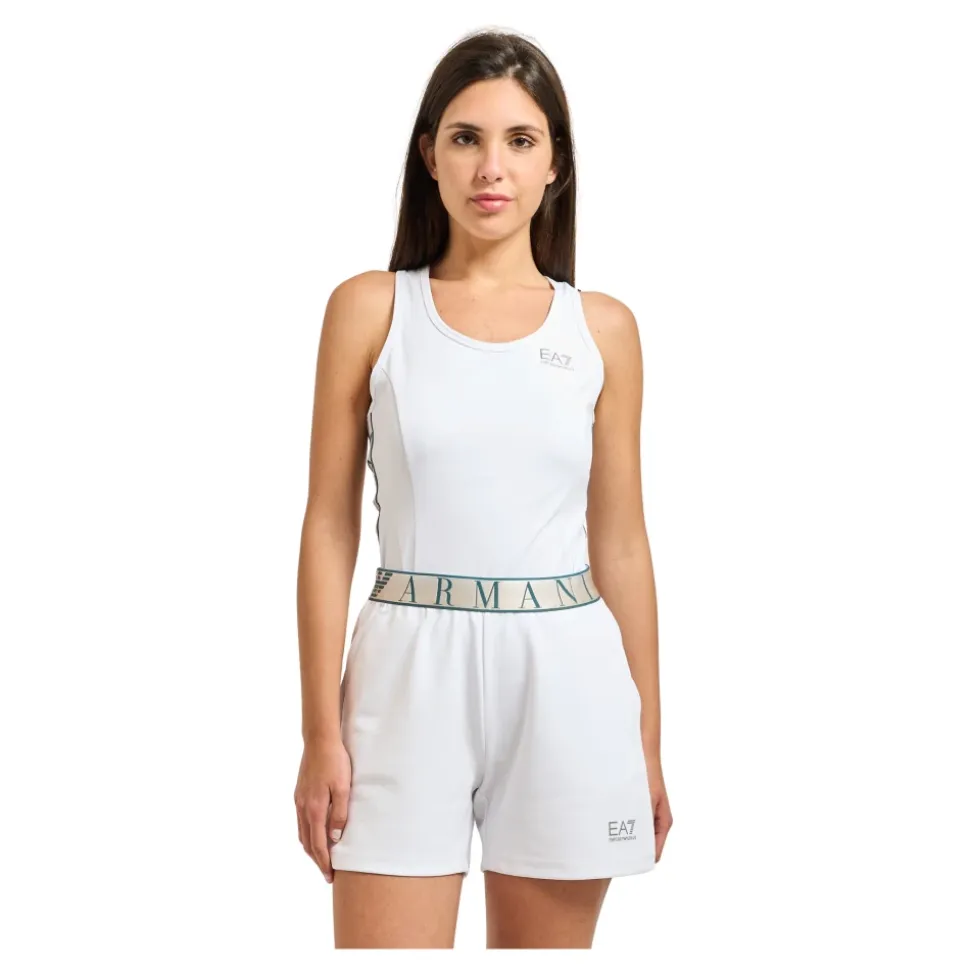 Body con banda de la marca y logo en el pecho