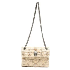 Bolso Bandolera con Cadena y Adorno Floral