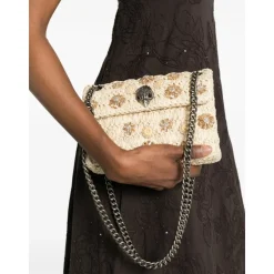 Bolso Bandolera con Cadena y Adorno Floral
