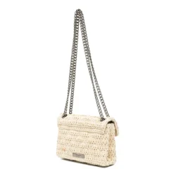 Bolso Bandolera con Cadena y Adorno Floral