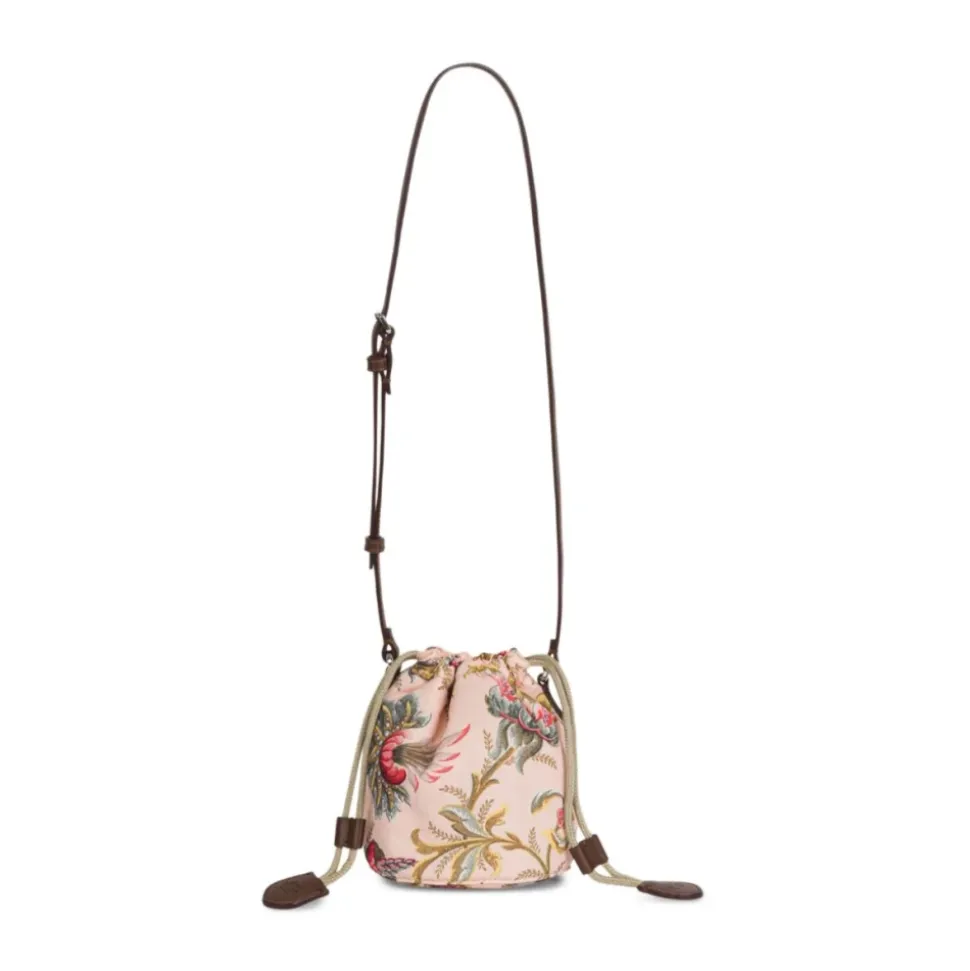 Bolso Bucket con Estampado Floral Frondoso