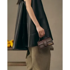 Bolso de Cuero Marrón Le Bambino