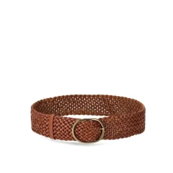 Bolso de cuero tejido