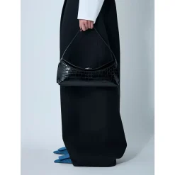 Bolso de Hombro de Cuero Redondo