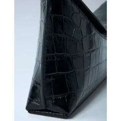 Bolso de Hombro de Cuero Redondo