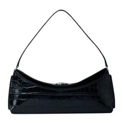Bolso de Hombro de Cuero Redondo