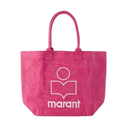 Bolso Shopper de Algodón Rosa con Cierre Magnético