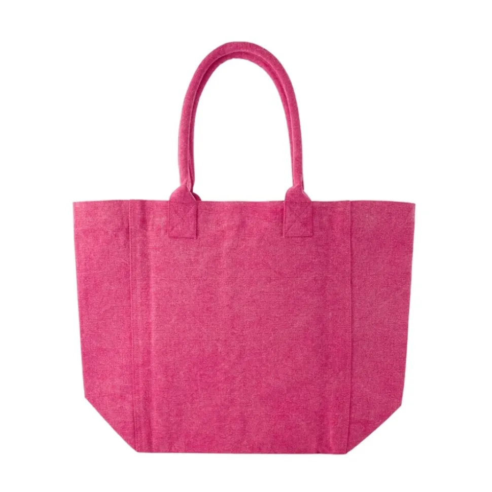 Bolso Shopper de Algodón Rosa con Cierre Magnético