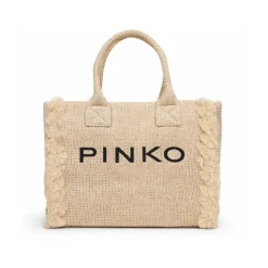 Bolso Tote con Efecto Rafia