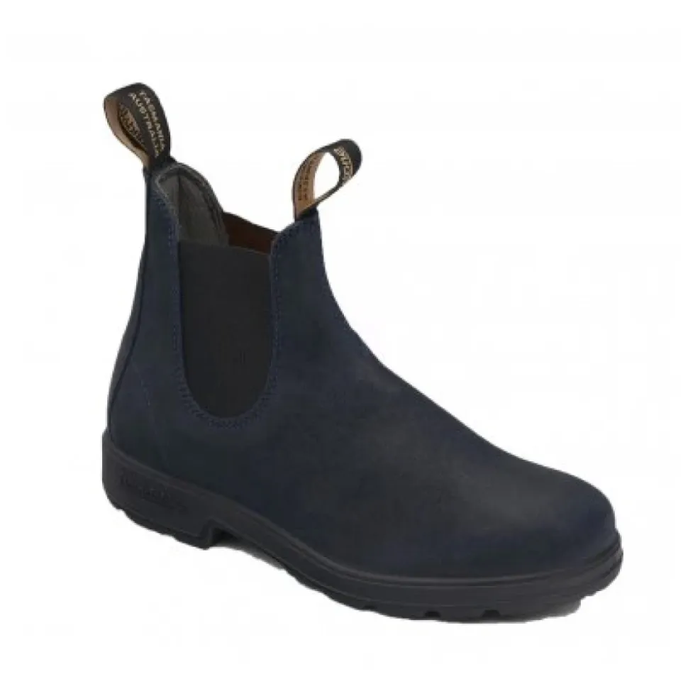 Bota Chelsea de ante azul marino