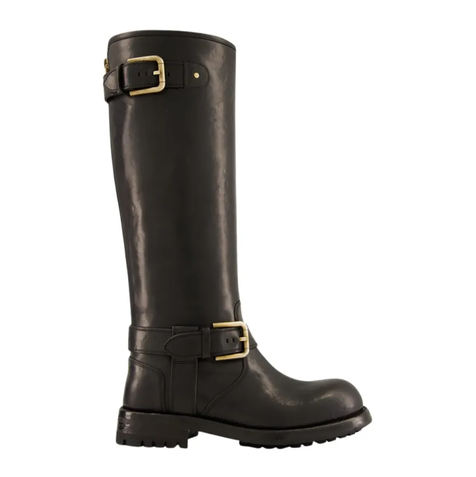 Botas Biker de Piel de Becerro