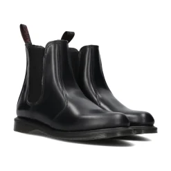 Botas Chelsea Clásicas Flora de Cuero Negro