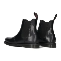 Botas Chelsea Clásicas Flora de Cuero Negro