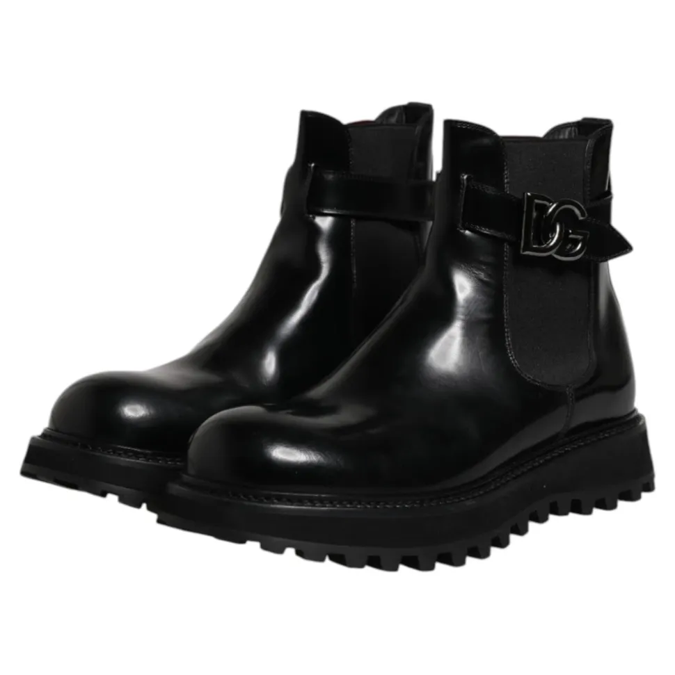 Botas Chelsea con cinturón y logo