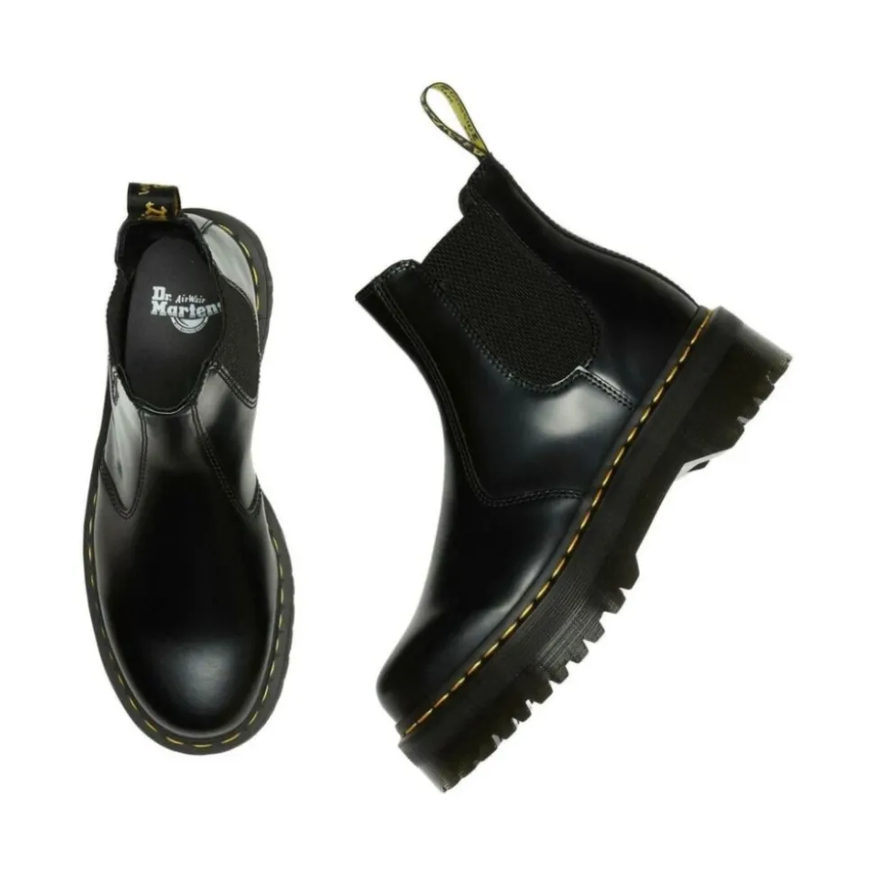 Botas Chelsea con Plataforma de Piel Lisa 2976