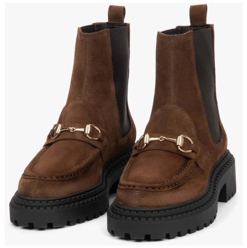 Botas Chelsea de Velour Italiano