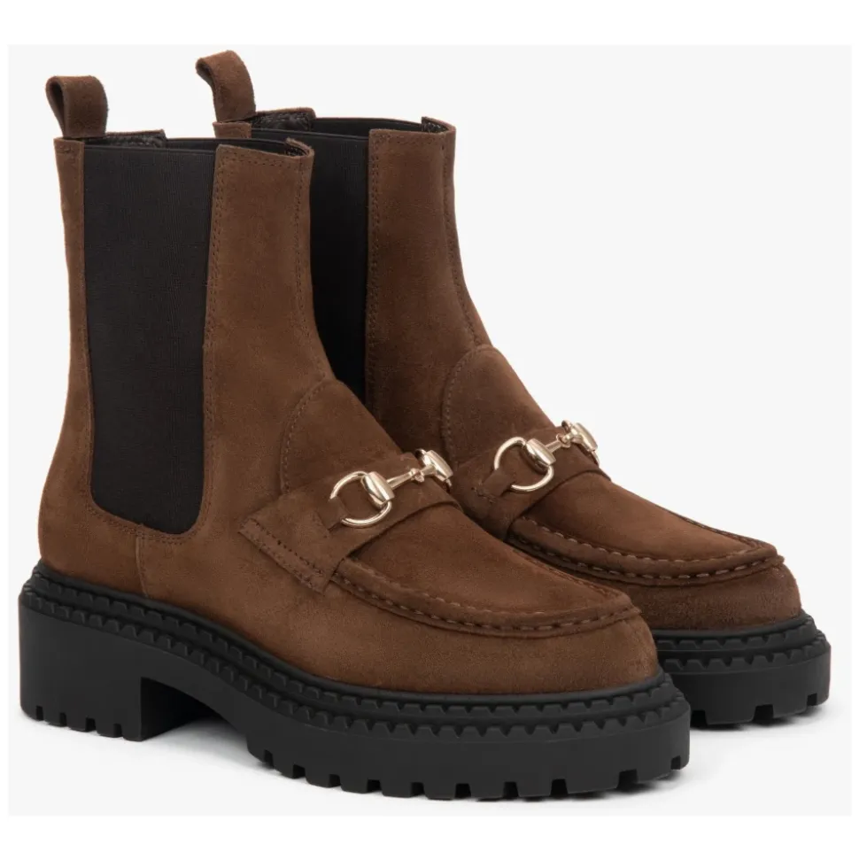 Botas Chelsea de Velour Italiano